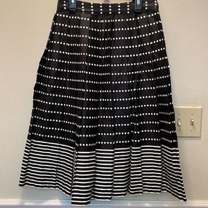 Women’s Pleated Striped & Polka Dot Skirt in Great Used Condition Boutique Brand
